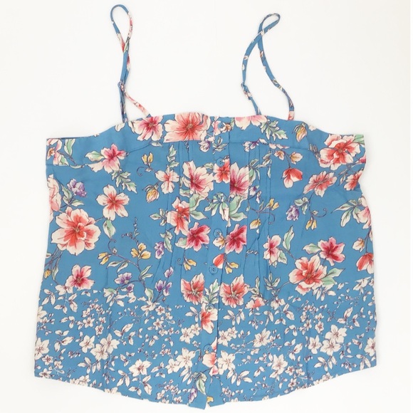 Blue Vintage Boho Floral Cami Top for Women - Picture 6 of 8